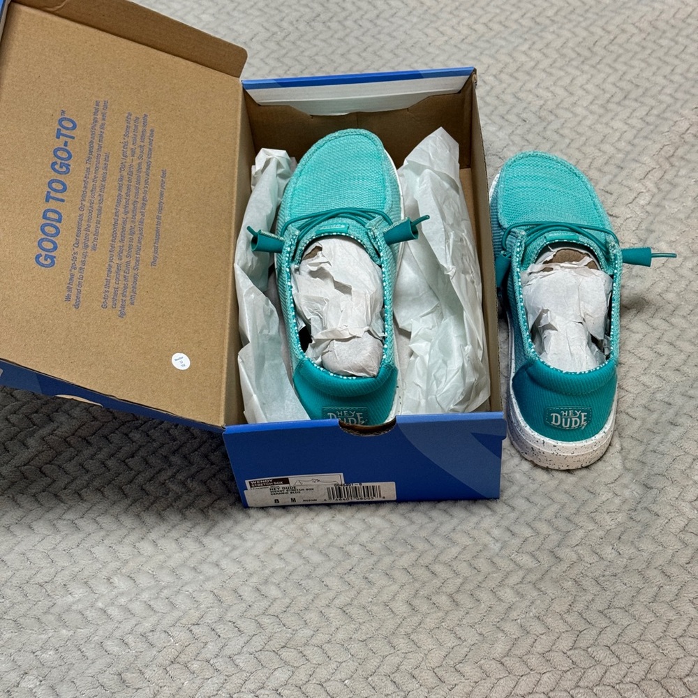 Hey Dude Women's Aqua Sneakers